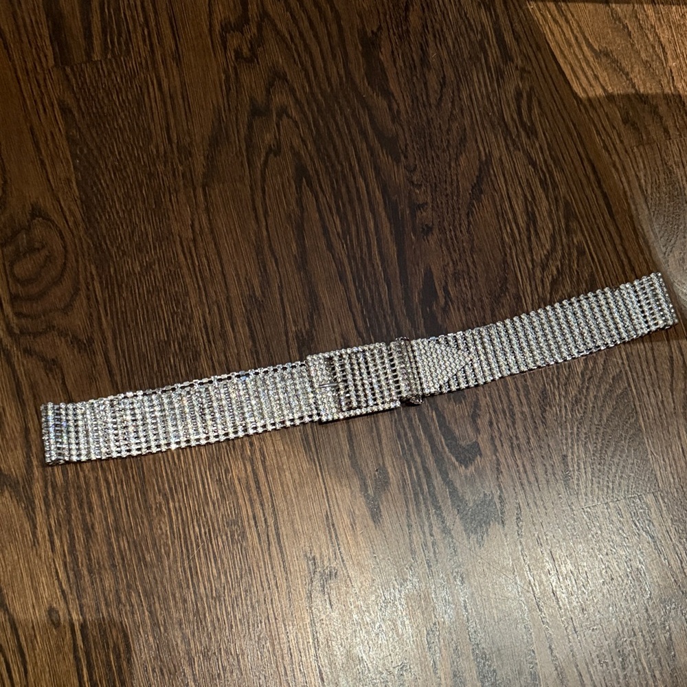 Silver Rhinestone Belt